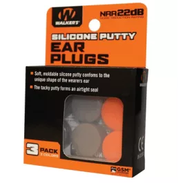 Walker's Silicone Putty Ear Plugs (3-Pair) - Flat Dark Earth & Orange