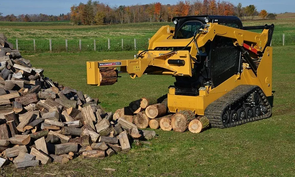 Wallenstein Log Splitters | Model WX410, WX430 & WX470 | Split Opening 24″ & 36″ | 10-13 GPM | For Skid Steers