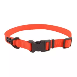 Water & Woods Adjustable Dog Collar - Safety Orange - Large - 1" x 18"-26"