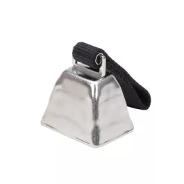 Water & Woods Nickel Cow Bell for Dogs, Black, Large