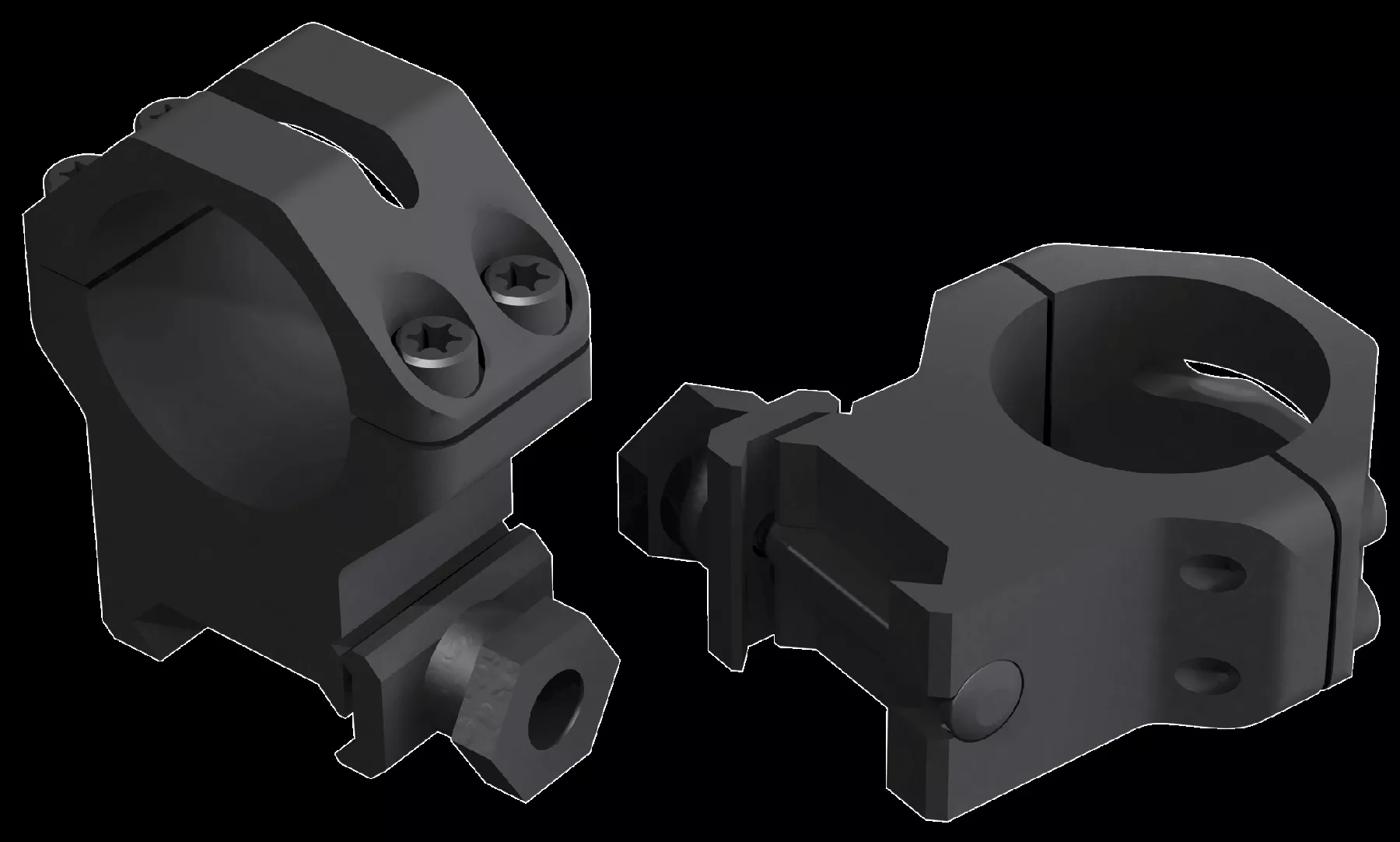 Weaver Mounts 48360 Four Hole Skeleton Scope Ring Set For Rifle Picatinny/Weaver Medium 1″ Tube Black Anodized Aluminum