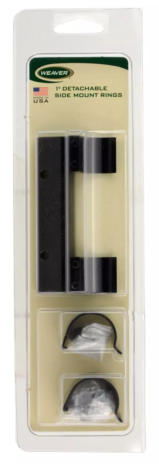 Weaver Mounts Detachable Side Mount 1" High Bracket Scope Mount/Ring Combo Black
