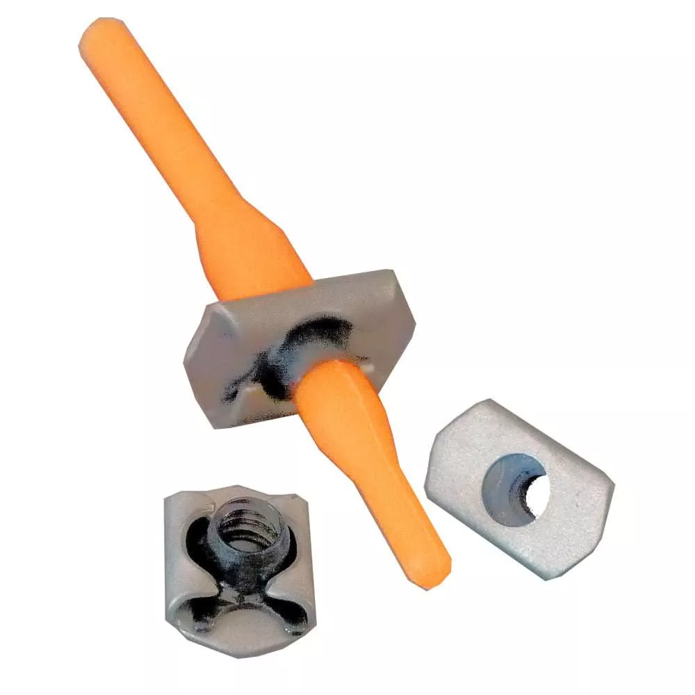 Weld Mount Stainless Nut Plate with #10 x 24 Threads - Qty. 10 - 901024