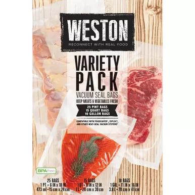Weston Vacuum Bags - 50 Bag Variety Pack