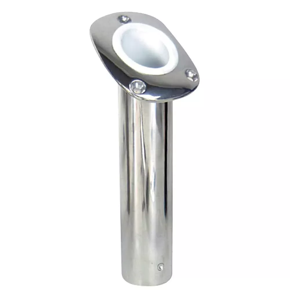 Whitecap Bluewater 30 Deg. Cast S.S. Flush Mount Rod Holder - 6174CBLUE