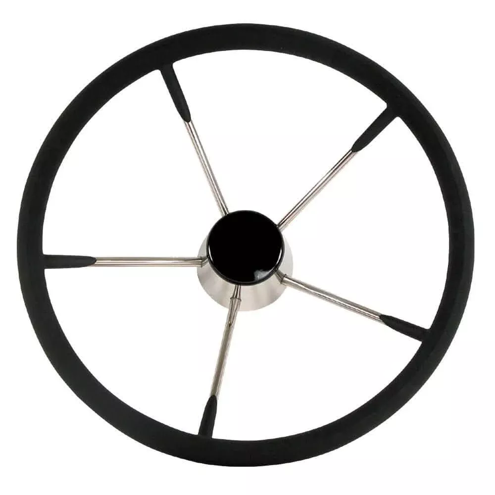 Whitecap Destroyer Steering Wheel - Black Foam, 15" Diameter - S-9004B