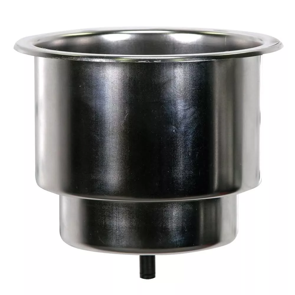 Whitecap Flush Cupholder with Drain - 302 Stainless Steel - S-3511C