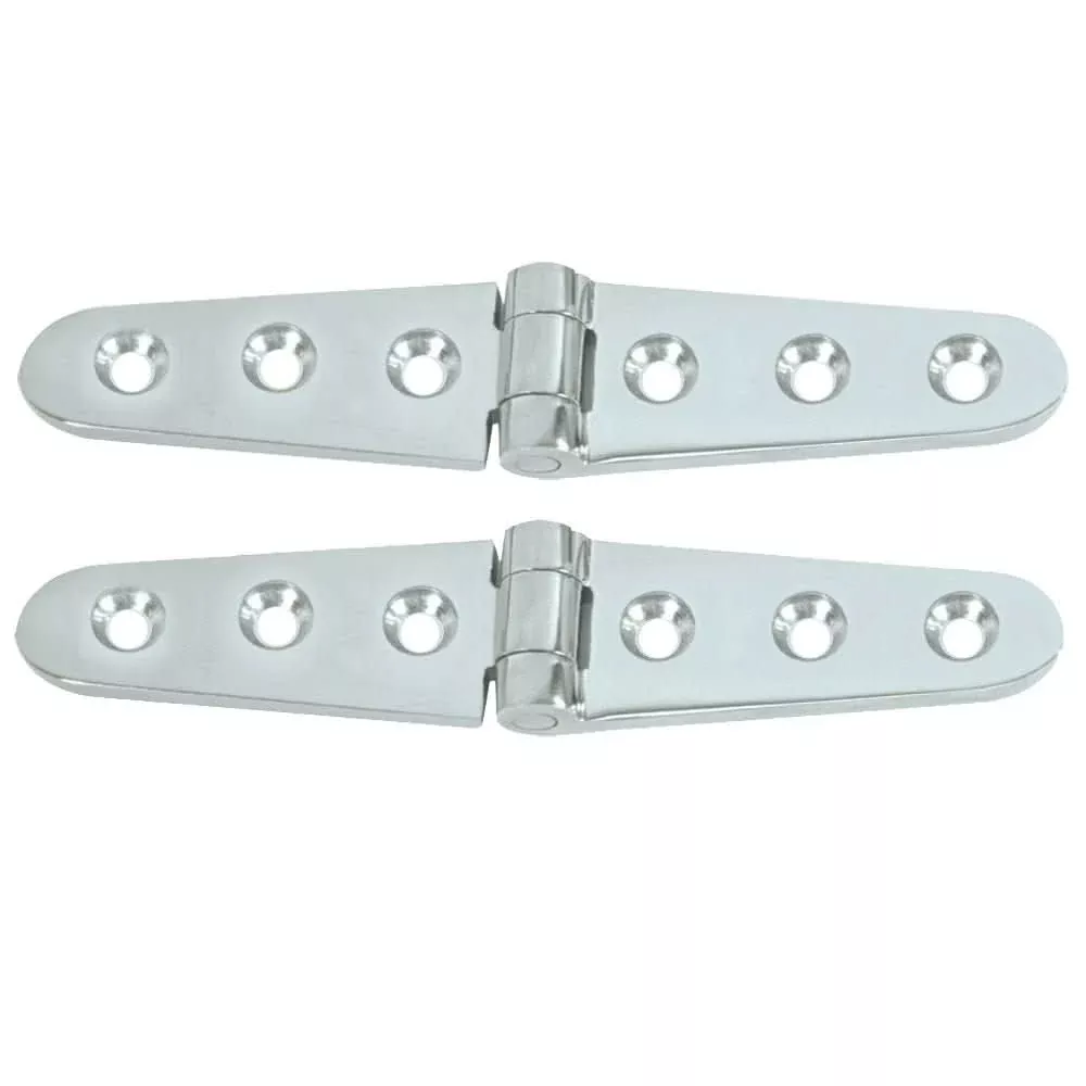 Whitecap Strap Hinge - CP/Brass - 6" x 1-1/8" - Pair - S-605C