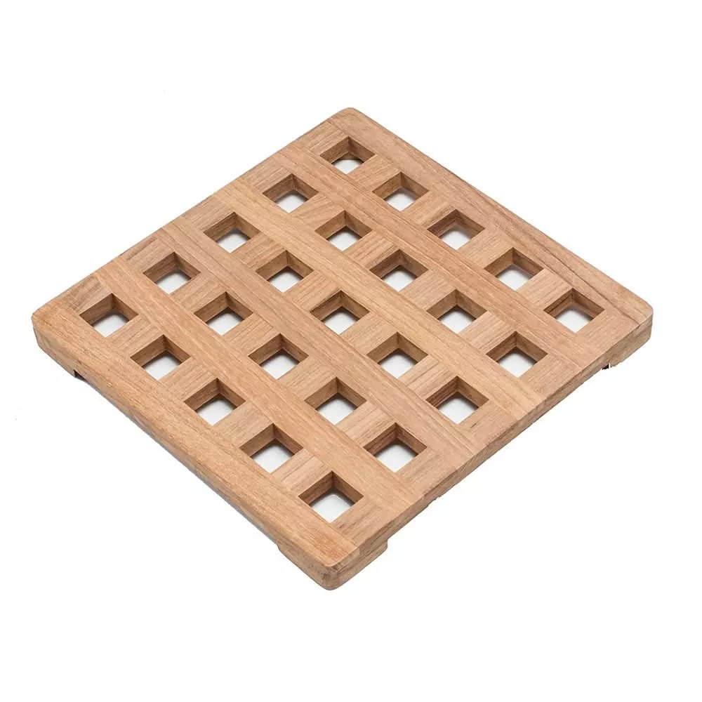 Whitecap Teak Large Square Trivet - 8" - 62421