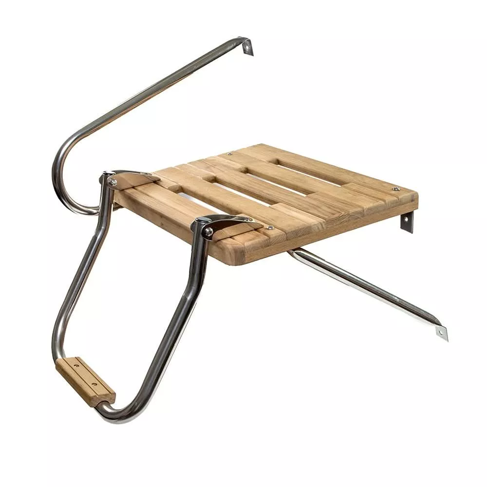 Whitecap Teak Swim Platform with Ladder for Outboard Motors - 60902