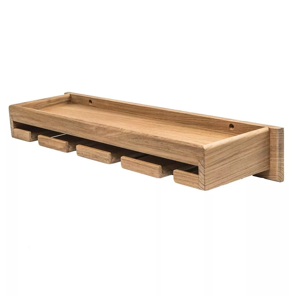 Whitecap Teak Wineglass Rack with Shelf - 62426