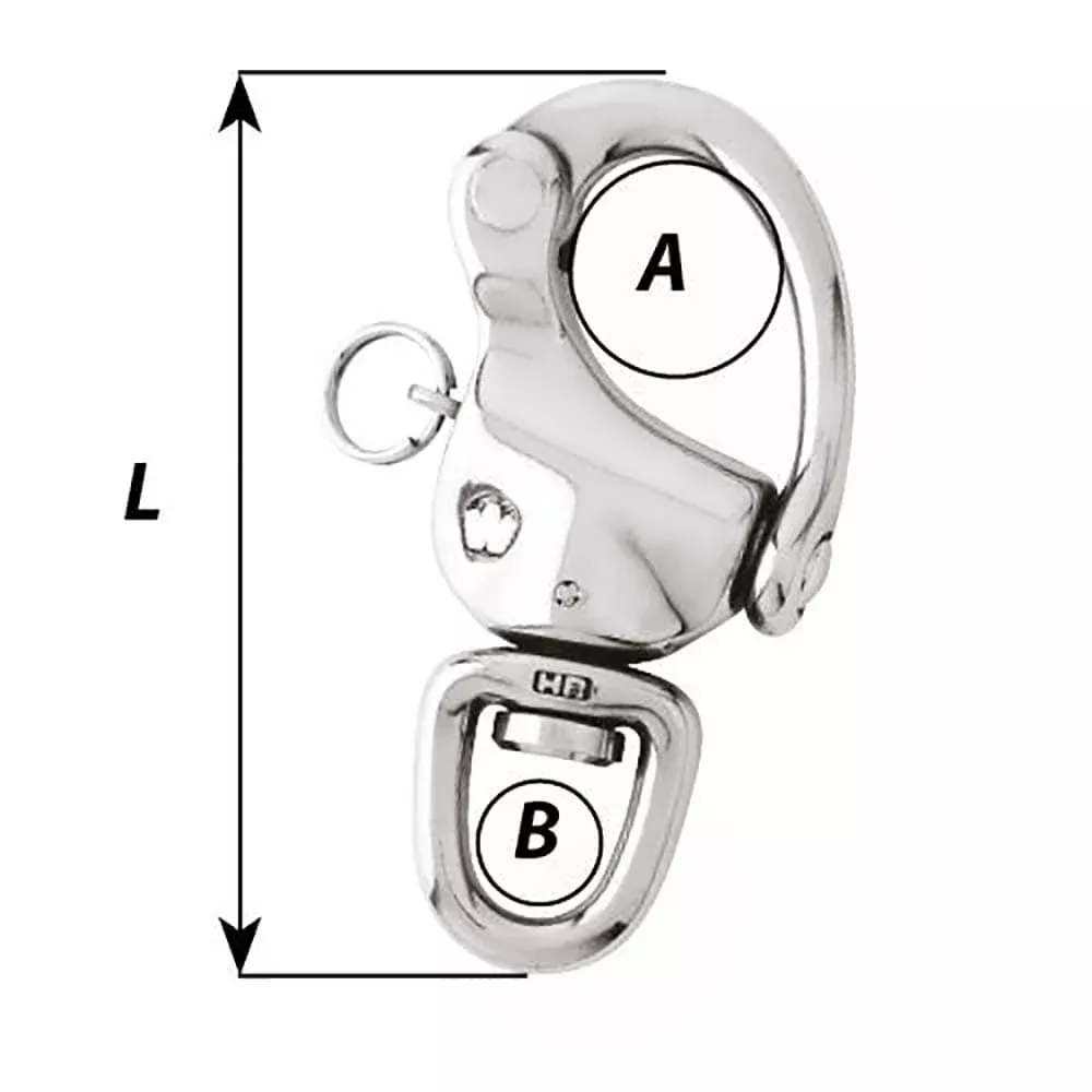 Wichard 2-3/4″ Snap Shackle w/Swivel & Clevis Pin – 70mm