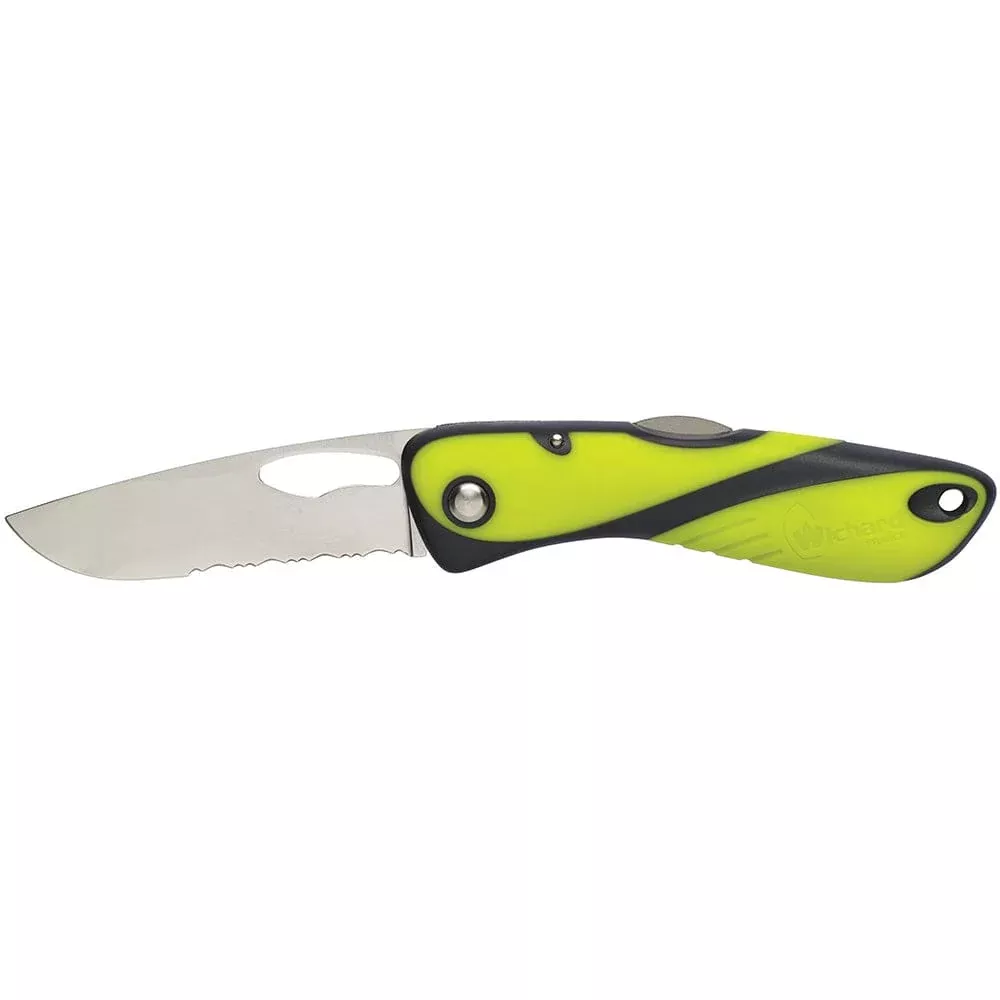 Wichard Offshore Knife – Single Serrated Blade – Fluorescent