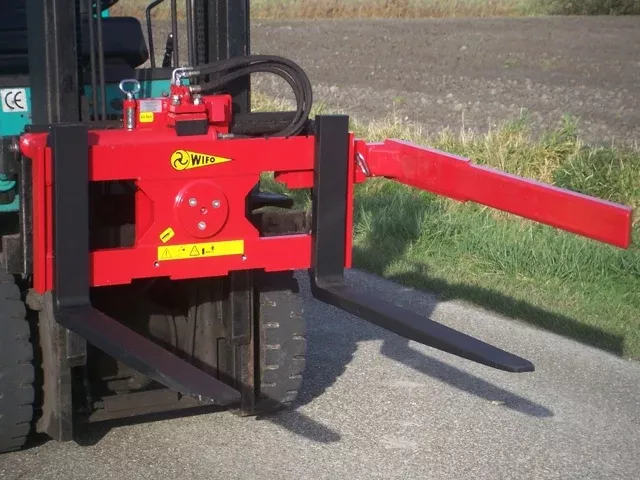 Wifo Equipment Rotating Pallet Fork | Model K53A-O Series | Folding Side Arm | Capacity 5500 LBS – 7700 LBS | 48″ Long | For Skid Steer