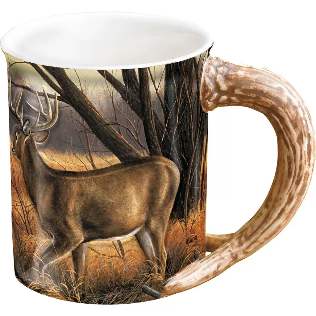 Wild Wings Sculpted Mug – Abandoned Farmstead Whitetail Deer