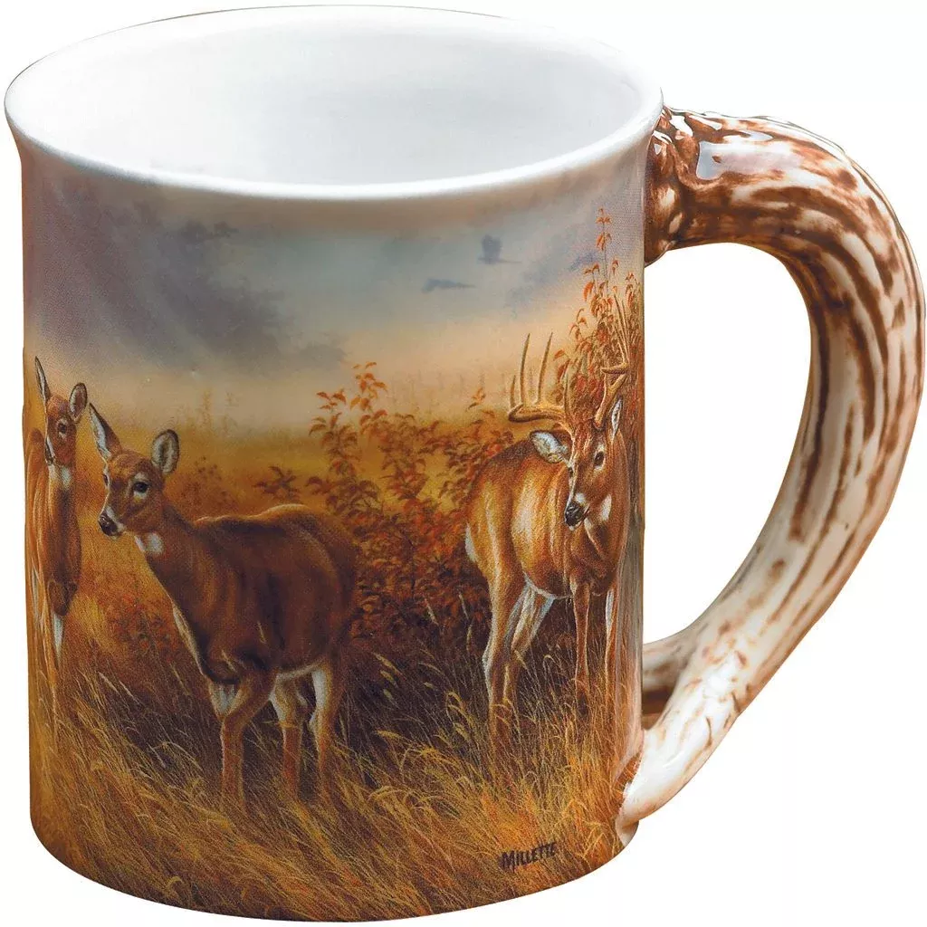 Wild Wings Sculpted Mug – Meadow Mist Whitetail