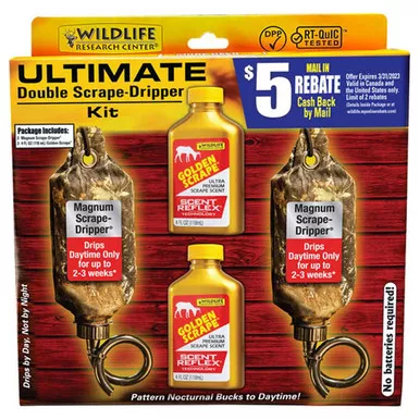 Wildlife Research WRC DEER LURE GOLDEN SCRAPE/ SCRAPE DRIPPER DOUBLE COMBO