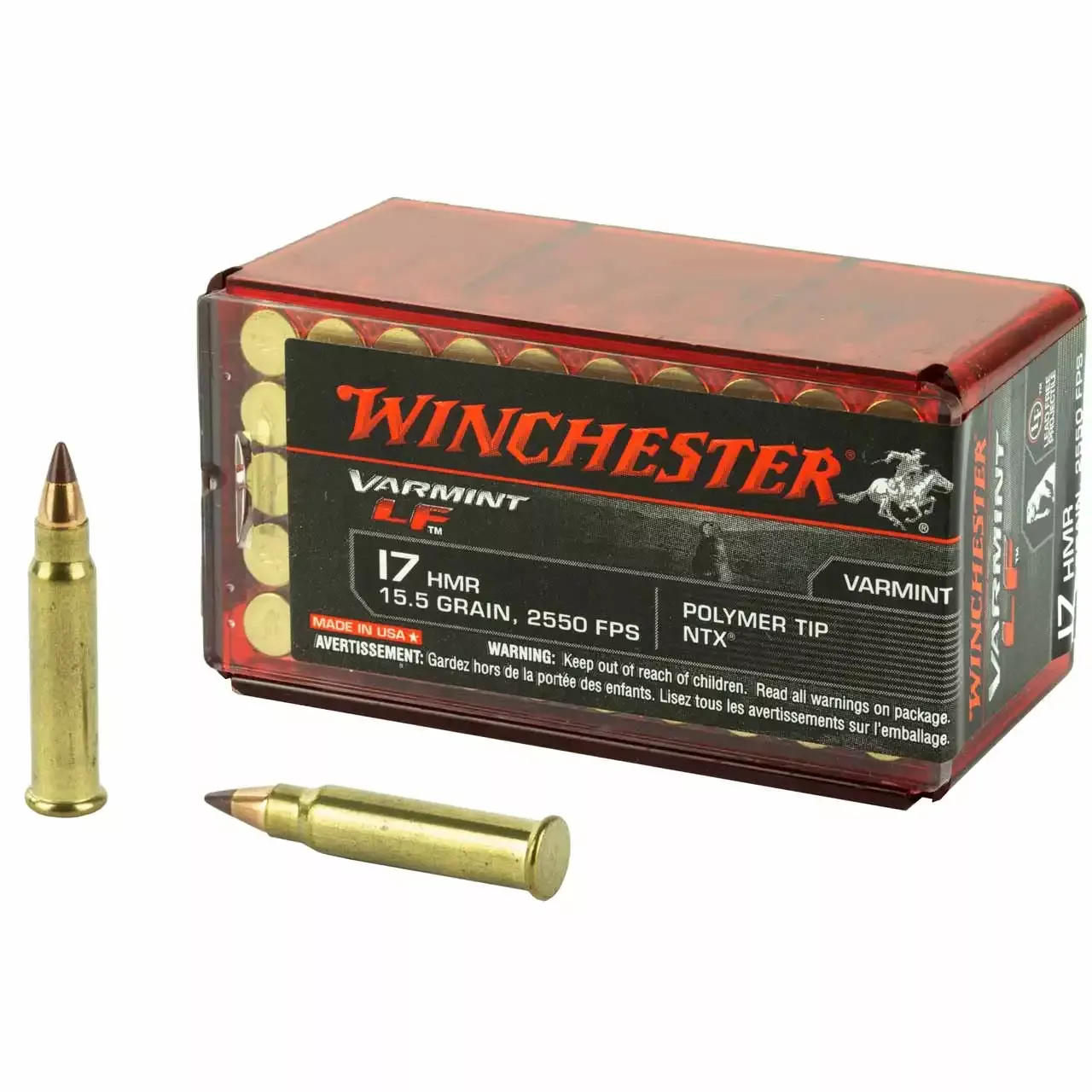 Winchester 17 HMR Lead Free 15gr NTX 50rd