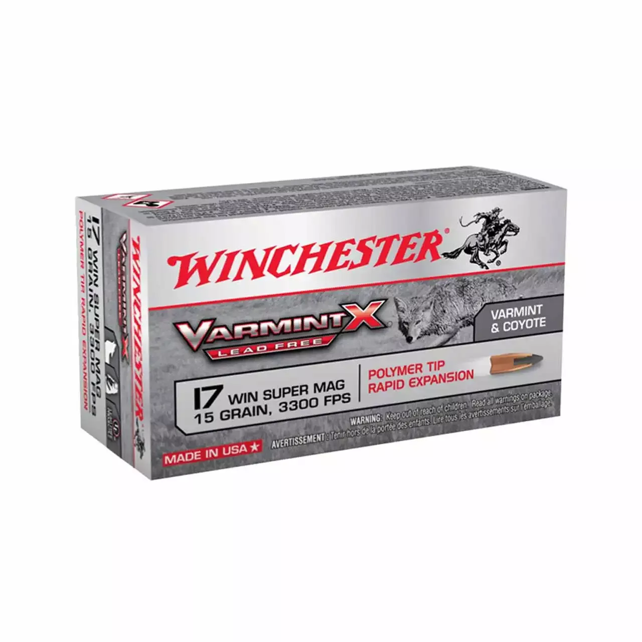 Winchester 17 WSM 15gr Polymer Tip 50rd