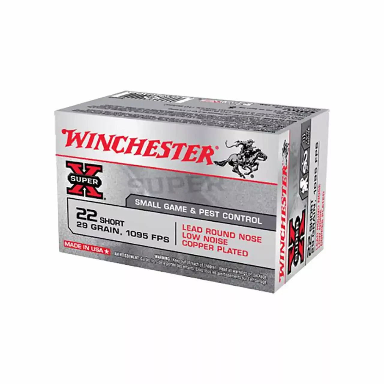 Winchester 22 Short 29gr lead LUBALOY