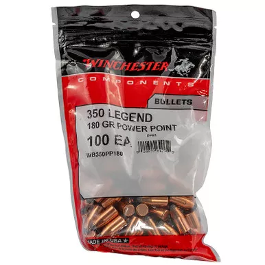 WINCHESTER 350 LEGEND 180 GR POWER POINT BULLETS 100 COUNT WB350PP180