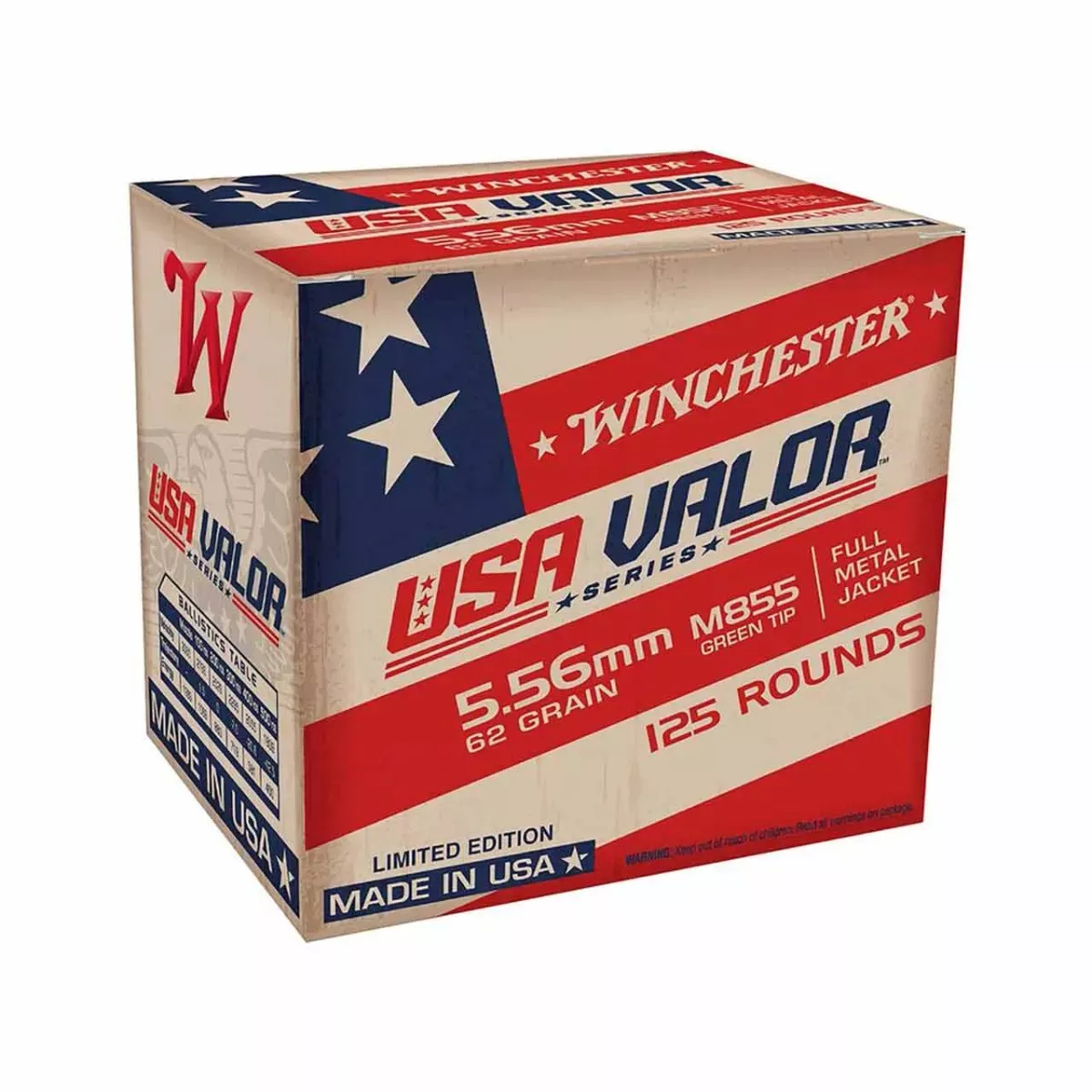 Winchester 5.56mm 62gr FMJ 125rd