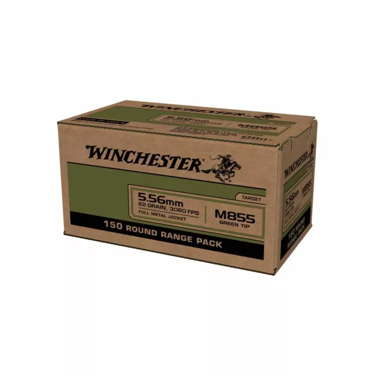 Winchester 5.56mm 62gr Green Tip 150rd