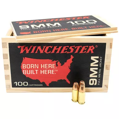 Winchester 9MM 115GR FMJ 100 – USA9WB 50 Rounds