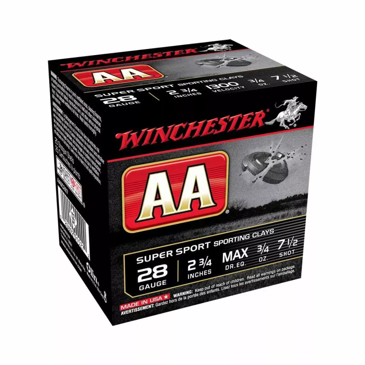 Winchester AA 28ga Super Sport #7.5 3/4oz 25rd