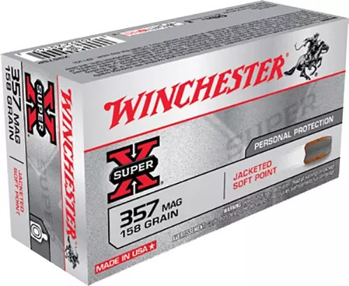 Winchester Ammo Super X 357 Mag 158 gr Jacketed Soft Point 50 Per Box