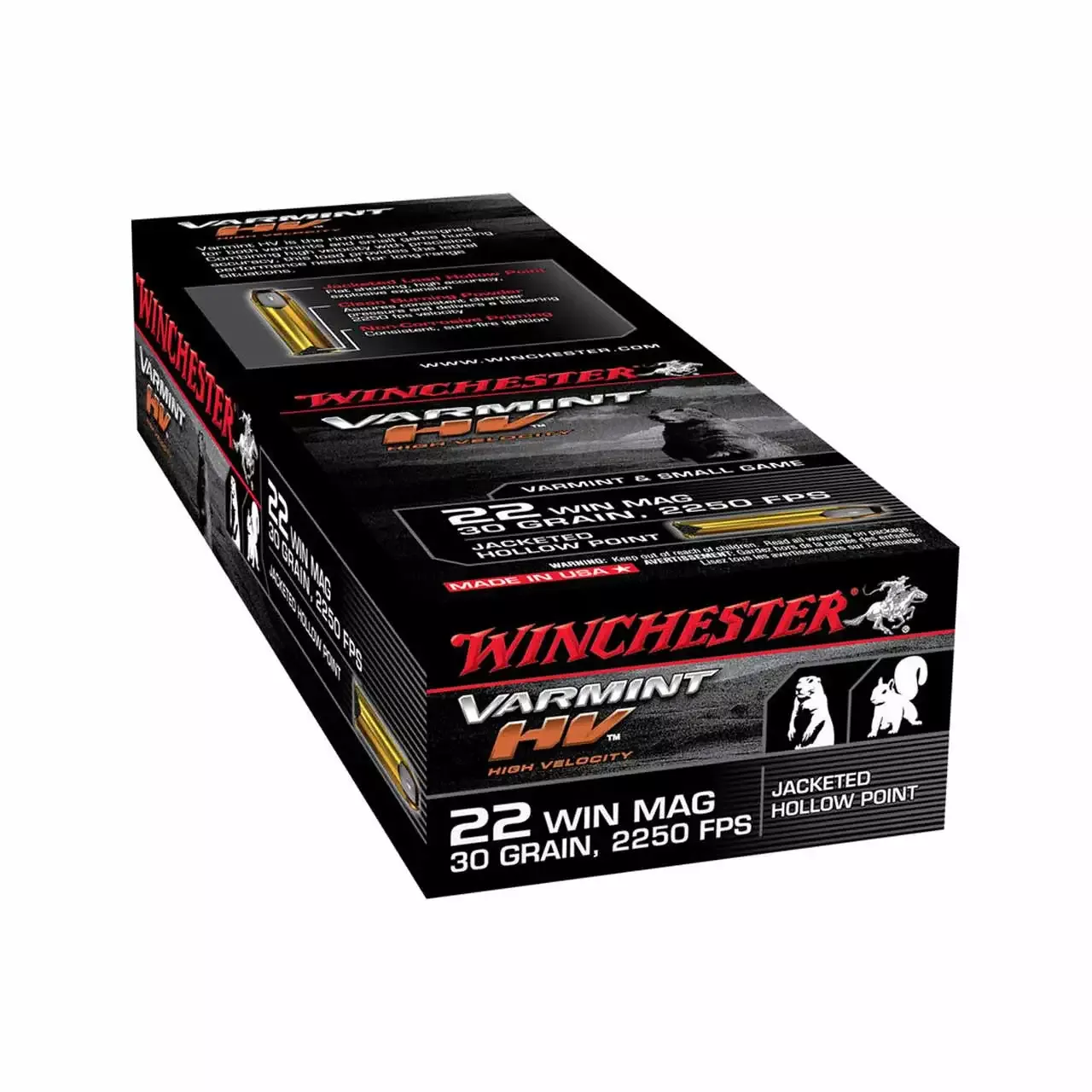 Winchester Ammo Varmint HV 22 WMR 30 gr 50 Round Box