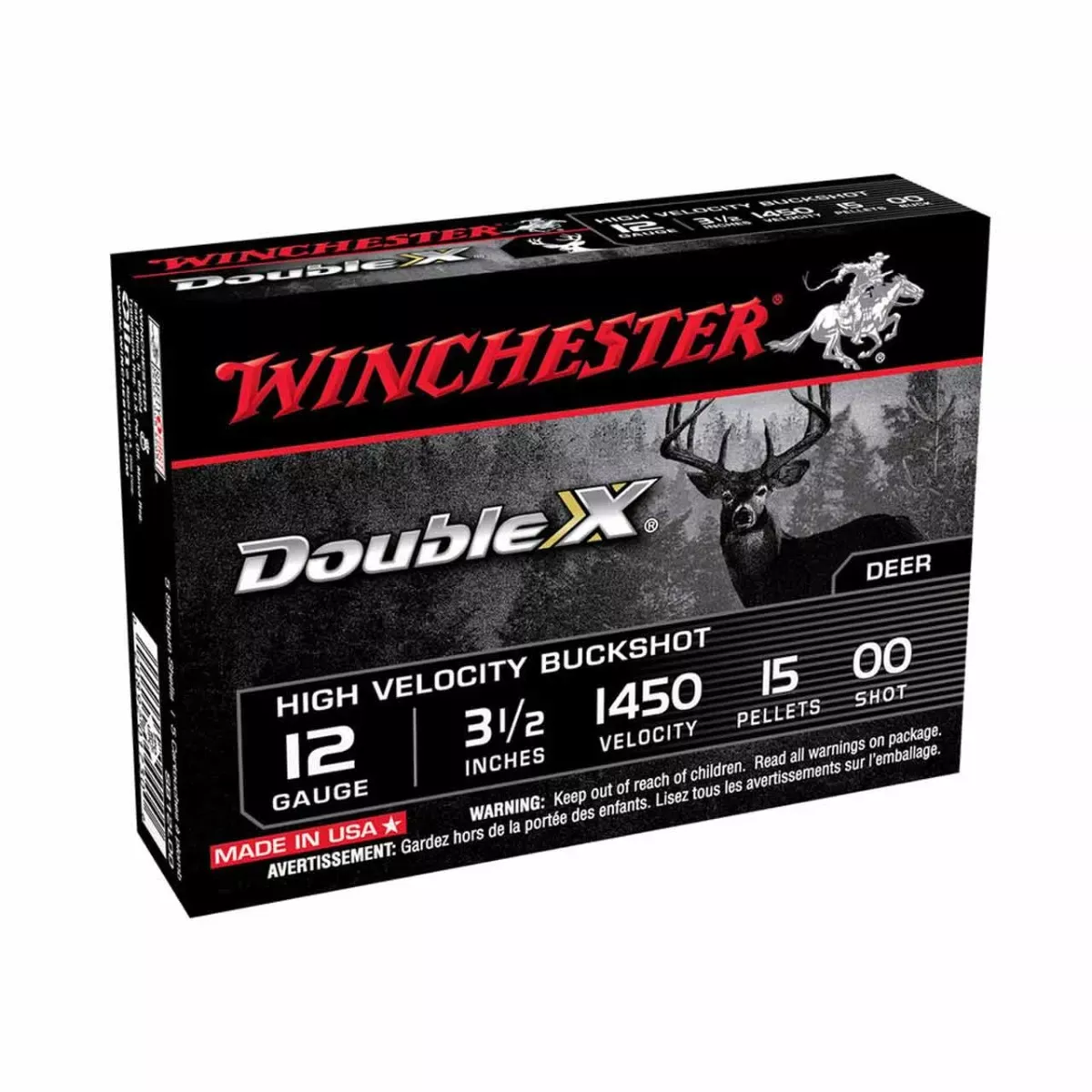 Winchester Double X 12GA 3.5in HI-Velocity 00BK Supreme