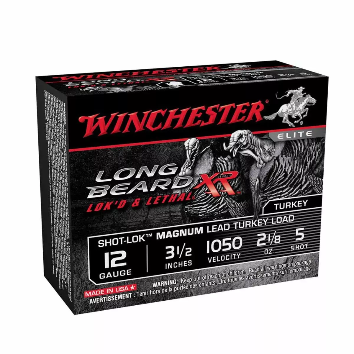 Winchester Long Beard XR 12ga 3.5″ 2-1/8 oz #5 Lead Shot 10 Shells Per Box