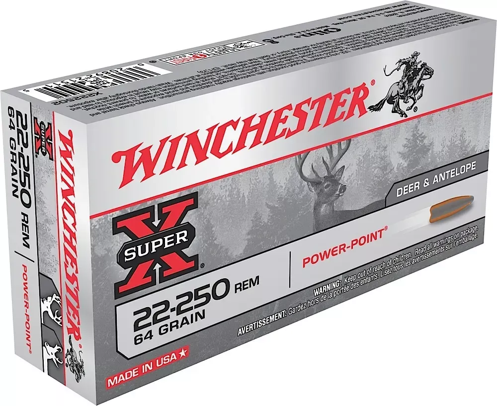 Winchester Super-X 22-250 Rem. 64 Gr. Power-Point 20/Box