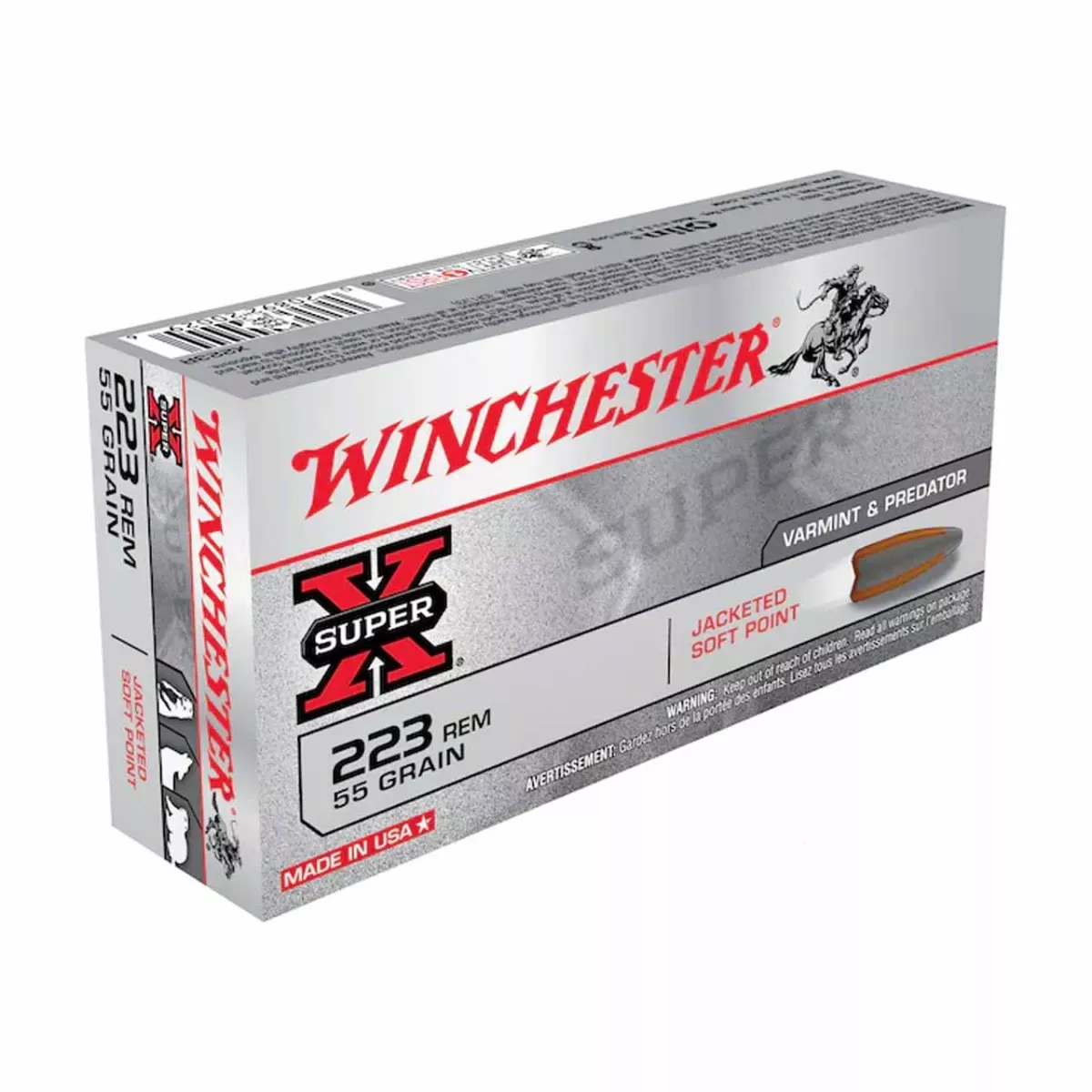Winchester Super-X 223 REM 55gr SP 20rd
