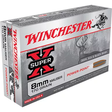 Winchester Super X 8mm Mauser X8MM PP 170GR 20 Rounds