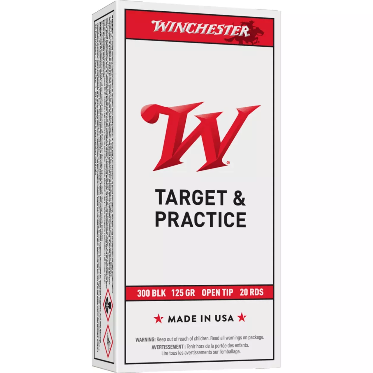 Winchester Target & Practice 300 Blackout 125 Gr Open Tip 20 Rounds