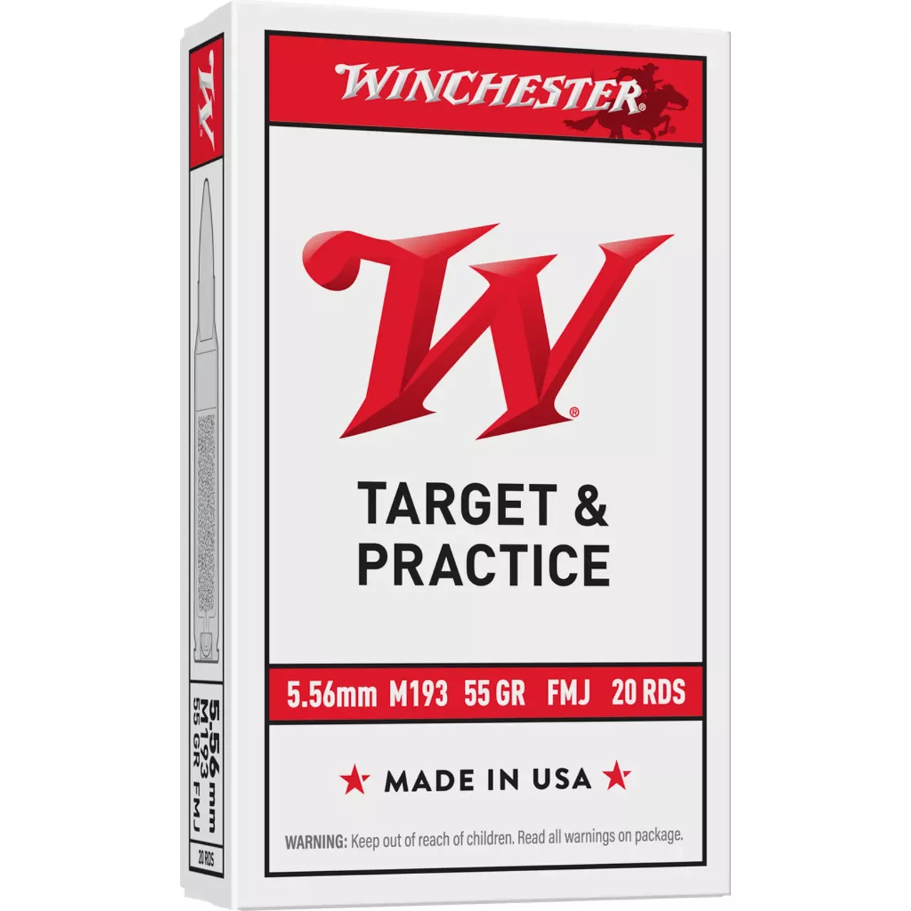 Winchester Target & Practice 5.56mm 55 Gr M193 FMJ 20 Rounds