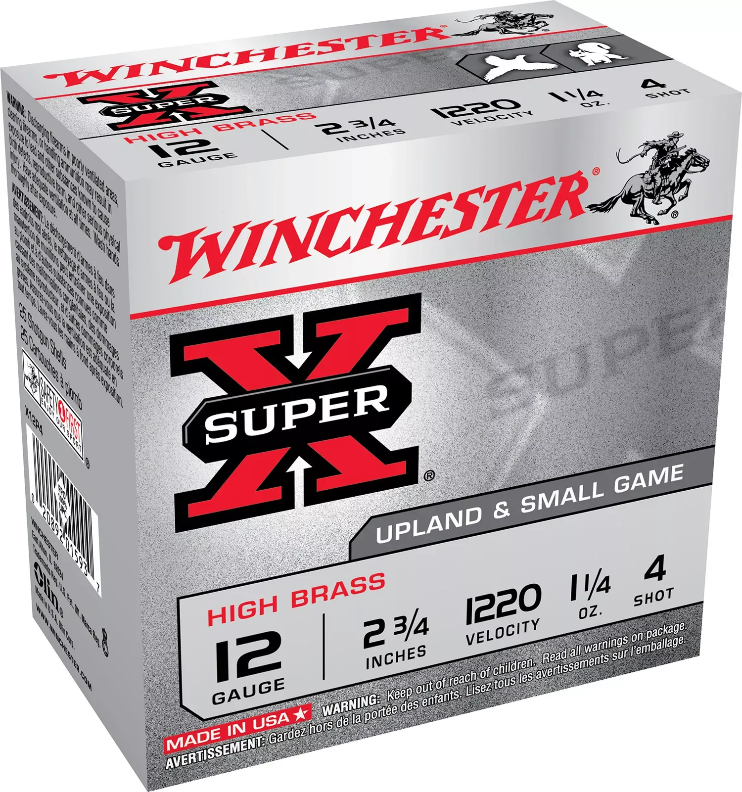 Winchster Super-X Game Load 12ga 2-3/4″ 1-1/4oz #5 Lead Shot 25 Shells Per Box
