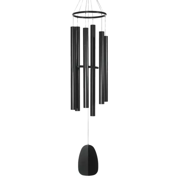 Woodstock Wind Chimes Bells Of Paradise Black 68″ #BPK68