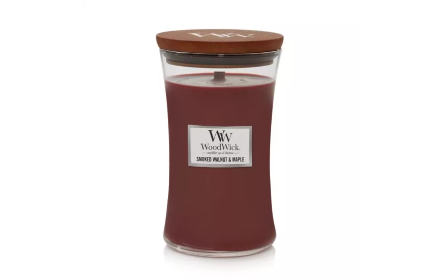 WoodWick Candle Smoked Walnut Maple 9.7 Oz.