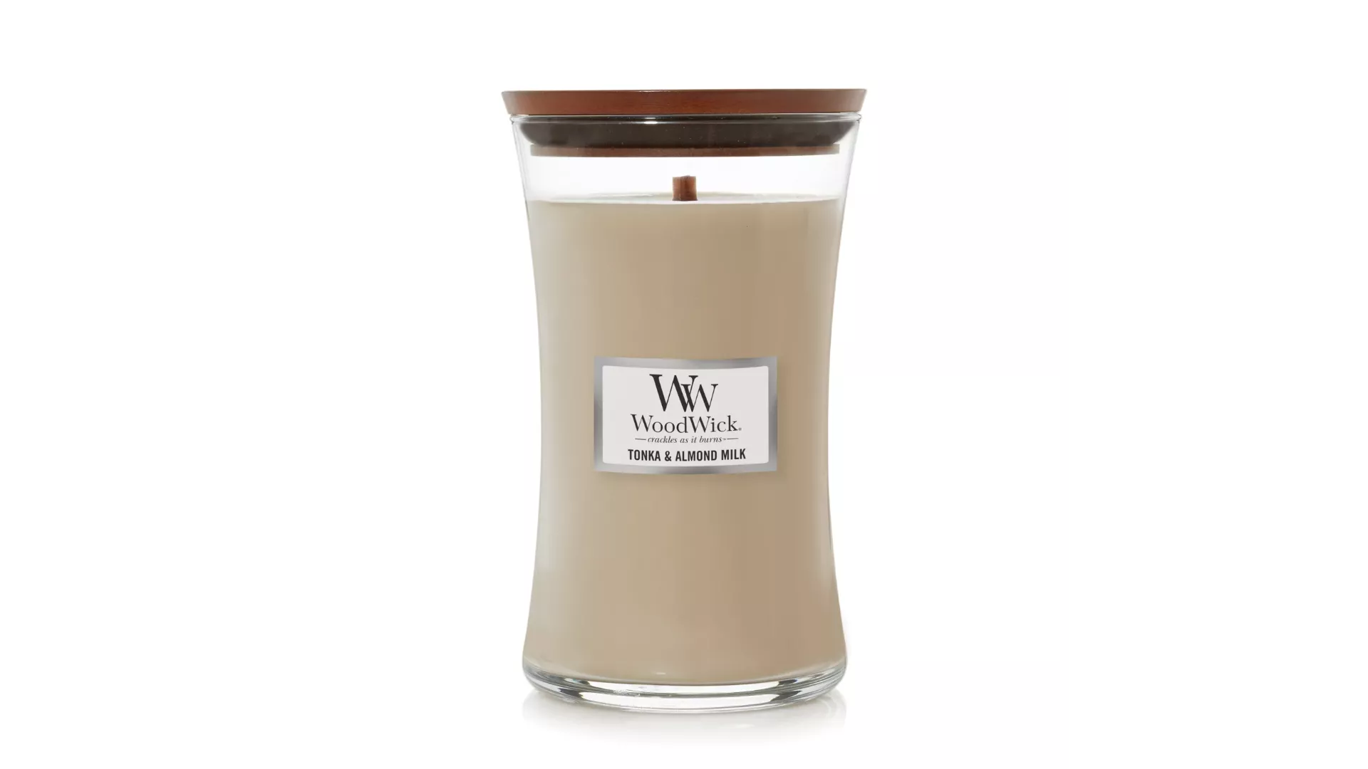 WoodWick Candle Tonka Almond Milk 21.5 Oz.