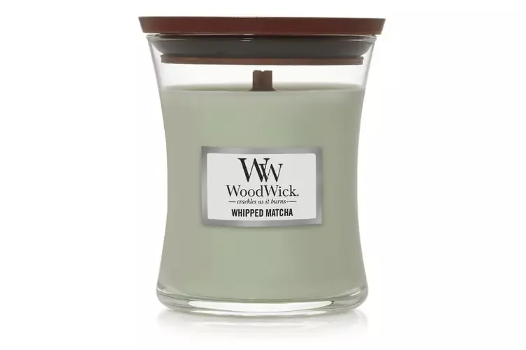 WoodWick Medium Hourglass Candle – Whipped Matcha #164827