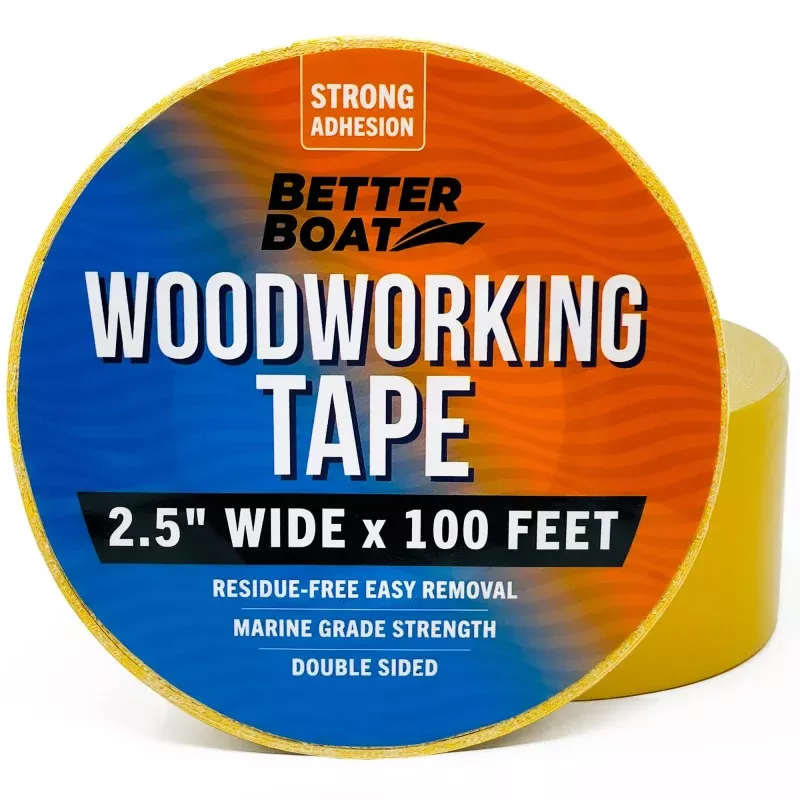 Woodworking Tape Double Sided|3 pack 1 in x 60FT&1 pack 2.5 in x 100FT