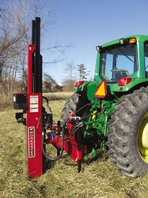 Worksaver | Center Mount Post Driver | Model HPD-16 Series | Post Size Up to 11″ x 10′ | Manual & Hydraulic | Horsepower 45-65 HP | For Tractors