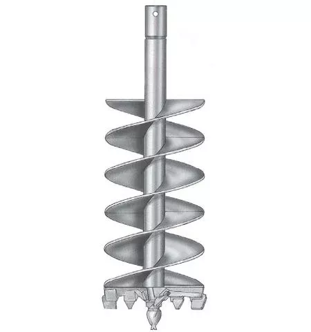 Worksaver | Standard-Duty Single Flight Auger Bits | Model 170585, 170710, 170720 | Width 6″ To 12″ | Shaft Diameter 2″ Round | Horsepower 25 To 50 HP | For Tractors