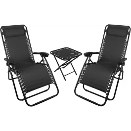 World Famous Sports 2 Gravity Chairs & Table Combo