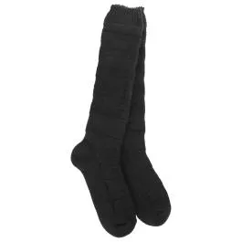 World’s Softest Women’s Solid Stripe Knee High Socks – Black