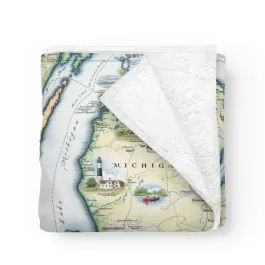 Xplorer Maps Fleece Blanket - Michigan
