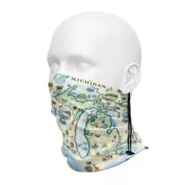 Xplorer Maps Michigan Map Neck Gaiters
